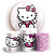 KIT Redondo e Trio - Hello Kitty - Sublimado 3D - Imagem 1