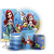 KIT Redondo Trio e Faixa - Princesa Ariel - Sublimado 3D - Imagem 1