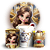 KIT Redondo e Trio - Princesa Bela - Sublimado 3D - Imagem 1