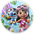 Painel Redondo - Stitch Pool Party - Sublimado 3D - Imagem 1