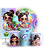 KIT Redondo Trio e Faixa - Princesas Pool Party - Sublimado 3D - Imagem 1