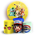 KIT Redondo e Trio - Pokemon - Sublimado 3D - Imagem 1
