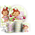 KIT Redondo Trio e Faixa - Moranguinho Baby - Sublimado 3D - Imagem 1