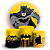 KIT Redondo e Trio - Batman - Sublimado 3D - Imagem 1