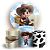 KIT Redondo e Trio - Menino Fazendinha - Sublimado 3D - Imagem 1