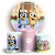 KIT Redondo e Trio - Bluey - Sublimado 3D - Imagem 1