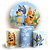 KIT Redondo e Trio - Bluey - Sublimado 3D - Imagem 1