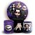 KIT Redondo e Trio - Wandinha - Sublimado 3D - Imagem 1