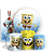 KIT Redondo Trio e Faixa - Bob Esponja - Sublimado 3D - Imagem 1