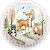 Painel de Mesa - Animais Bosque Rosa - Sublimado 3D - Imagem 1