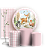 KIT Redondo Trio e Faixa - Animais Bosque Rosa - Sublimado 3D - Imagem 1