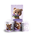 Faixa Lateral e Trio Cilindro Sublimado 3D Vest Facil - Urso Lilas - Imagem 1