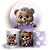 KIT Redondo e Trio - Urso Lilas - Sublimado 3D - Imagem 1