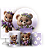KIT Redondo Trio e Faixa - Urso Lilas - Sublimado 3D - Imagem 1