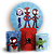 KIT Redondo e Trio - Homem Aranha Miles Morales - Sublimado 3D - Imagem 1