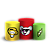 Trio Cilindro Sublimado 3D - Os Rosas - Imagem 1