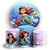 KIT Redondo e Trio Sublimado 3D - Princesa Ariel Pequena Sereia - Imagem 1