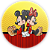 Painel Redondo Sublimado - Mickey E Minnie - Imagem 1