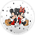 Painel de Mesa Sublimado 3D - Mickey E Minnie - Imagem 1