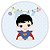 Capa Painel Redondo Sublimado - Superman Baby - Imagem 1
