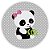 Capa Painel Redondo Sublimado - Panda - Imagem 1
