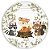 Capa Painel Redondo Sublimado - Animais Bosque - Imagem 1