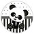 Capa Painel Redondo Sublimado - Panda - Imagem 1