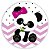 Capa Painel Redondo Sublimado - Panda - Imagem 1