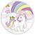 Capa Painel Redondo Sublimado - Unicornio - Imagem 1