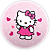 Capa Painel Redondo Sublimado - Hello Kitty - Imagem 1