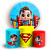 Capas Painel Redondo e Trio Cilindro Sublimado - Herois Super Homem Baby - Imagem 1