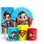 Capas Painel Redondo Trio Cilindro e Faixa Lateral Sublimado - Herois Super Homem Baby - Imagem 1