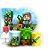 Capas Painel Redondo Trio Cilindro e Faixa Lateral Sublimado - Minecraft - Imagem 1