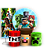 Capas Painel Redondo Trio Cilindro e Faixa Lateral Sublimado - Minecraft - Imagem 1