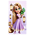 Capa Mini Faixa Lateral Sublimado - Rapunzel - Imagem 1