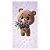 Capa Mini Faixa Lateral Sublimado - Urso Lilas - Imagem 1