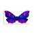 Capa Painel Retangular Sublimado - Borboleta Roxa -Vivi Mide - Imagem 1