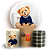 Capas Painel Redondo e Trio Cilindro Sublimado - Urso Ralph - Imagem 1