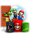 Capas Painel Redondo Trio Cilindro e Faixa Lateral Sublimado - Super Mario - Imagem 1