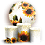 Capas Painel Redondo e Trio Cilindro Sublimado - Girassol Floral - Imagem 1