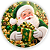 Capa Painel Redondo Sublimado - Natal Verde - Imagem 1