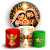 Capas Painel Redondo e Trio Cilindro Sublimado - Feliz Natal - Imagem 1