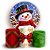 Capas Painel Redondo e Trio Cilindro Sublimado - Feliz Natal - Imagem 1