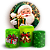 Capas Painel Redondo e Trio Cilindro Sublimado - Natal Verde - Imagem 1