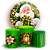 Capas Painel Redondo e Trio Cilindro Sublimado - Natal Verde - Imagem 1