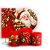 Capas Painel Redondo Trio Cilindro e Faixa Lateral Sublimado - Feliz Natal - Imagem 1