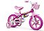 Bicicleta Aro 12 Feminina Nathor Flower Com Rodinha de Apoio - Imagem 1