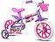 Bicicleta Aro 12 Feminina Nathor Violet Com Rodinha de Apoio - Imagem 1