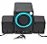 Caixa De Som Amplificada 2.1 Subwoofer ( Pc Gamer) AZUL - Imagem 7