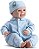 Boneca New Born Soninho - Diver Toys Cor:azul - Imagem 3